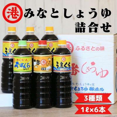 ふるさと納税 宇城市 みなとしょうゆ 1Lサイズ 3種セット