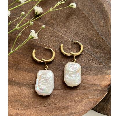 ふるさと納税 藤井寺市 淡水パールのフープピアス |  | 02