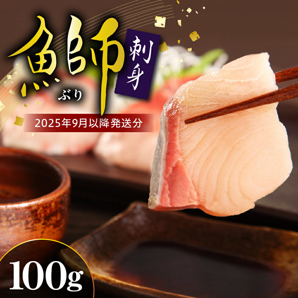 【ふるさと納税】ブリ 刺身 北海道産 ( 100g ) 冷凍 国産 旬 鰤【2025年9月以降発送分】しゃぶしゃぶ たたき 海鮮丼 お取り寄せ グルメ ギフト 贈答用 お歳暮 お中元 お祝い 人気 送料無料 北海道 えりも町