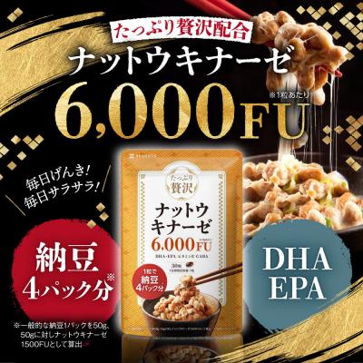 ふるさと納税 名古屋市 ナットウキナーゼ サプリメント たっぷり贅沢ナットウキナーゼ 3袋 |  | 01