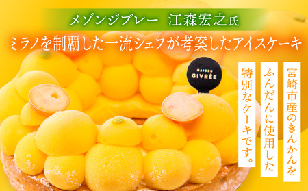 【江森宏之シェフ考案】宮崎市産きんかんのアイスケーキ アイスケーキ 金柑 きんかん