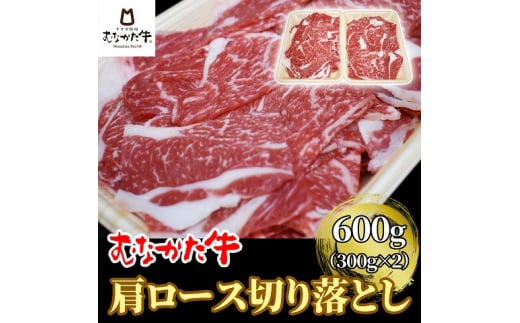 むなかた牛肩ロース切り落とし600g【すすき牧場】_HA1276