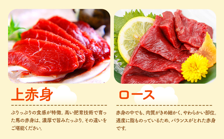 馬刺し 馬刺し 6種 食べ比べ 280g 株式会社利他フーズ《30日以内に出荷予定(土日祝除く)》 上赤身 中トロ 大トロ ふたえご ロース たてがみ 希少部位 国産 冷凍 生食用 肉 馬肉 ふるさと