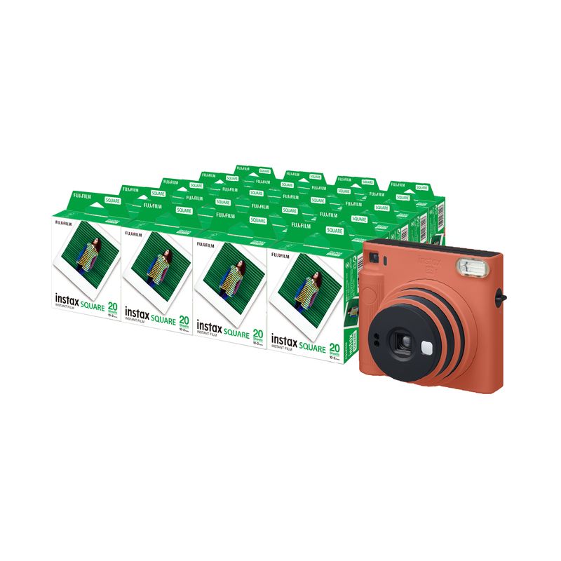 「インスタントカメラinstax™“チェキ”スクエアセット」instax™ スクエアフォーマットフィルム 2パック×20（合計400枚撮影可能）インスタントカメラ“チェキ”「instax SQUARE