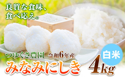 新米 令和6年産 みなみにしき 白米 4kg  熊本県 荒尾市産 米 つゆくさ農園 白米 選べる 《30日以内に出荷予定(土日祝除く)》 米 こめ コメ 白米