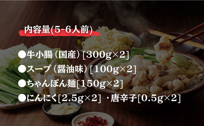 【スープに溶け込む旨味】博多もつ鍋 セット あごだし醤油味 5～6人前＜やまや＞那珂川市 [GAK021]