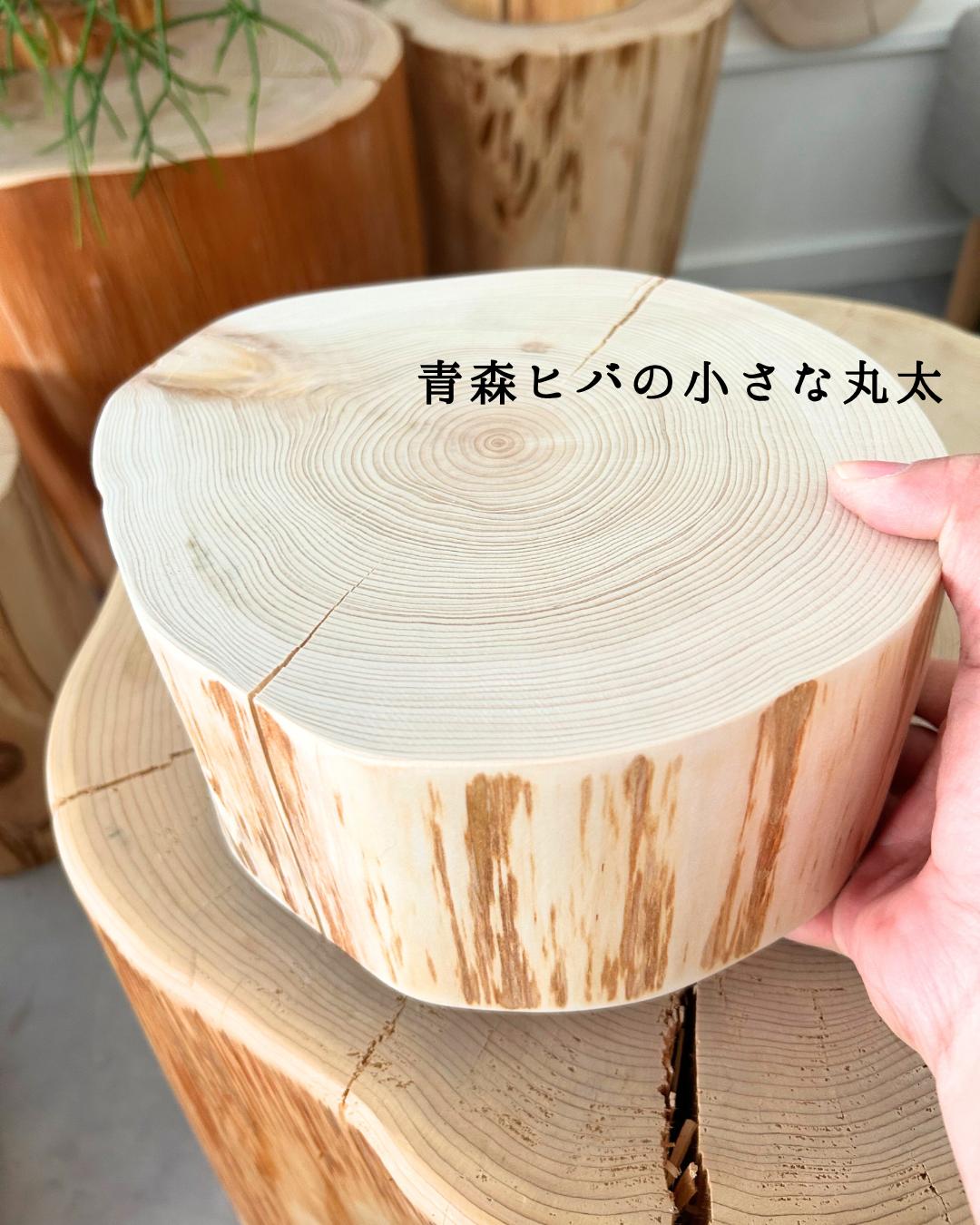 
            青森ヒバの小さな丸太
          