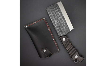 [山人] 槌目フルタング両刃鉈 覇極 専用ケース付 フルタング キャンプ用品 アウトドア用品 ナタ 燕三条製 【121S015】