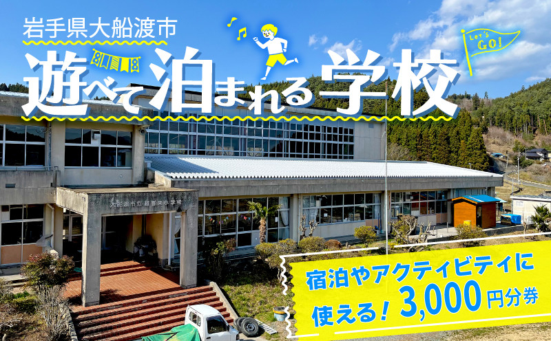 
            三陸アクティブ 遊べる学校で使える 利用チケット 3000円分 1枚
          
