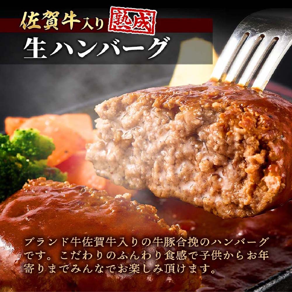 【14日以内発送！数量限定】佐賀牛入り ハンバーグ 22個 2.6kg(120g×22個)【佐賀牛 黒毛和牛 ブランド牛 九州 ハンバーグ 牛肉 豚肉 国産 お弁当 おかず 惣菜 おすすめ 人気】(H083106)