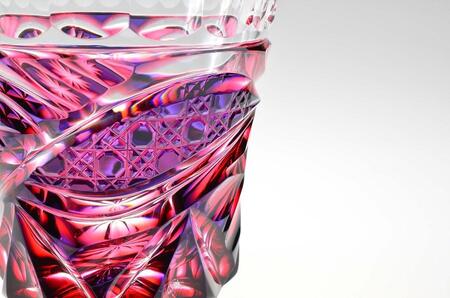 島津薩摩切子　与論町オリジナル二色冷酒杯　ルリ金赤 | 伝統工芸品 薩摩切子 切子 グラス 薩摩切子 冷酒 晩酌 グラス 薩摩切子 グラス ギフト 人気 おすすめ 与論町 限定 薩摩切子