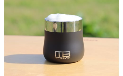 18-8ステンレス 二重構造 マットブラック フリーカップ 220ml FC009080