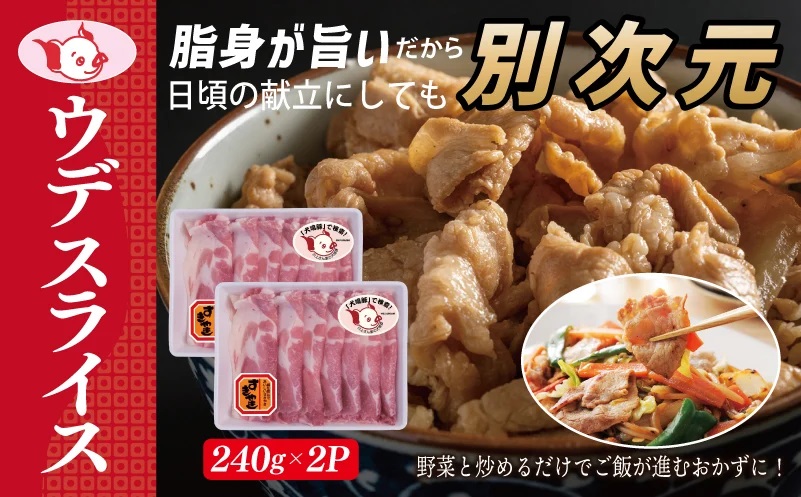 【泉佐野ブランド豚】犬鳴ポーク 3種 食べ比べセット（切り落とし／うで／ロース）×3回 定期便 3か月【毎月配送コース】 099Z321