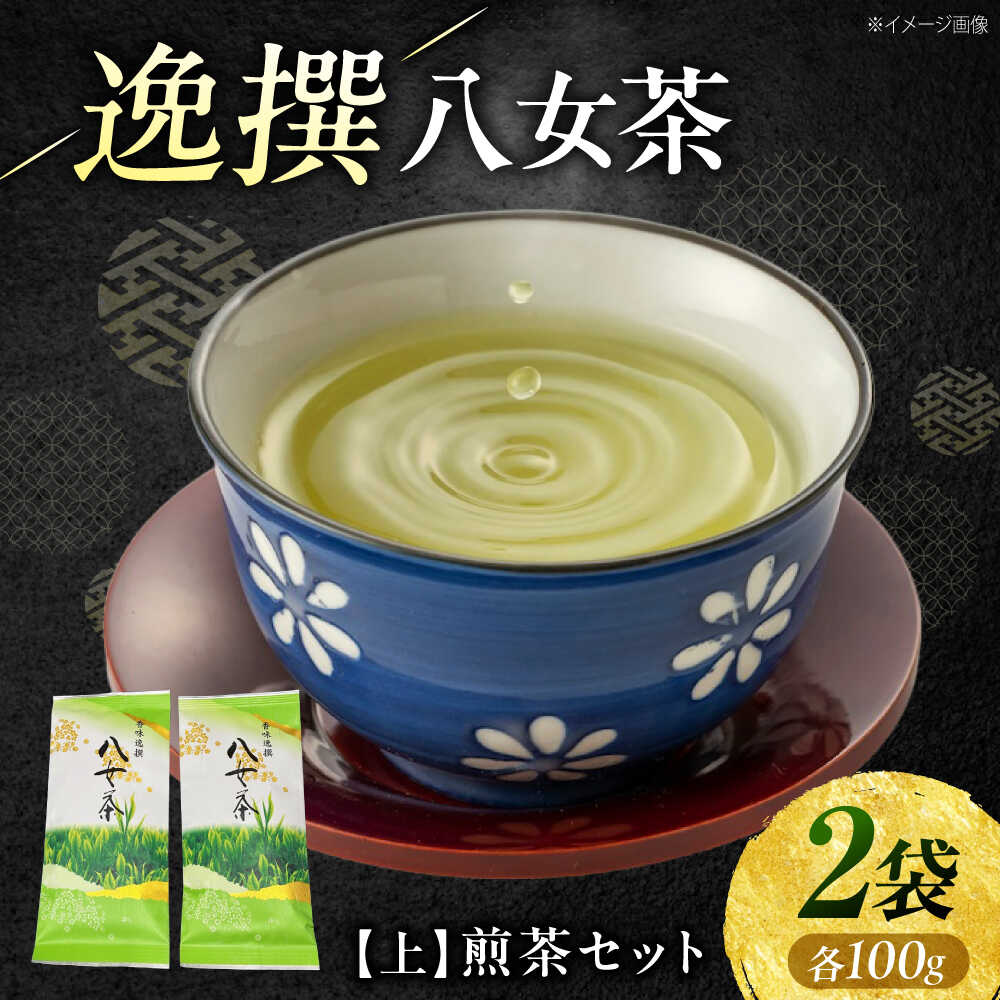 【ふるさと納税】八女茶【上】煎茶セット 100g×2袋 《豊前市》【株式会社木村食品(千代海苔株式会社)】[VEH017] 緑茶 煎茶 日本茶 八女茶 茶葉 家庭用 ご自宅用