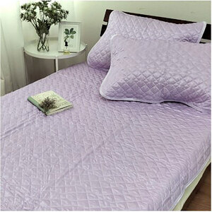＜シングルサイズ＞ピュアシルク敷パッド 100×205cm　1枚 パープル SCC-1020SC