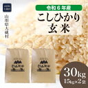 【ふるさと納税】＜令和6年産米＞ 大蔵村 コシヒカリ ＜玄米＞ 30kg（15kg×2袋）