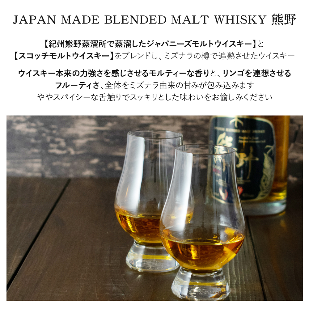 JAPANESE CRAFT GIN 熊野 クラフトジンとJAPAN MADE BLENDED MALT WHISKY 熊野 計2本セット【prm021A】
