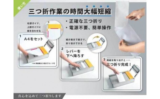 
G113　A4ペーパー専用三つ折機　Oru3　オルサン
