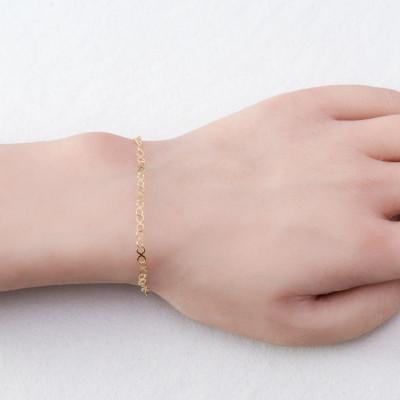 ふるさと納税 大津市 【K10イエローゴールド インフィニティチェーンブレスレット】17cm  印象的な大人アクセサリー |  | 01