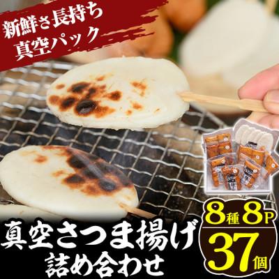ふるさと納税 姶良市 真空さつま揚げ8種類8パック詰め合わせ(計37個入り)【田中かまぼこ店】a166