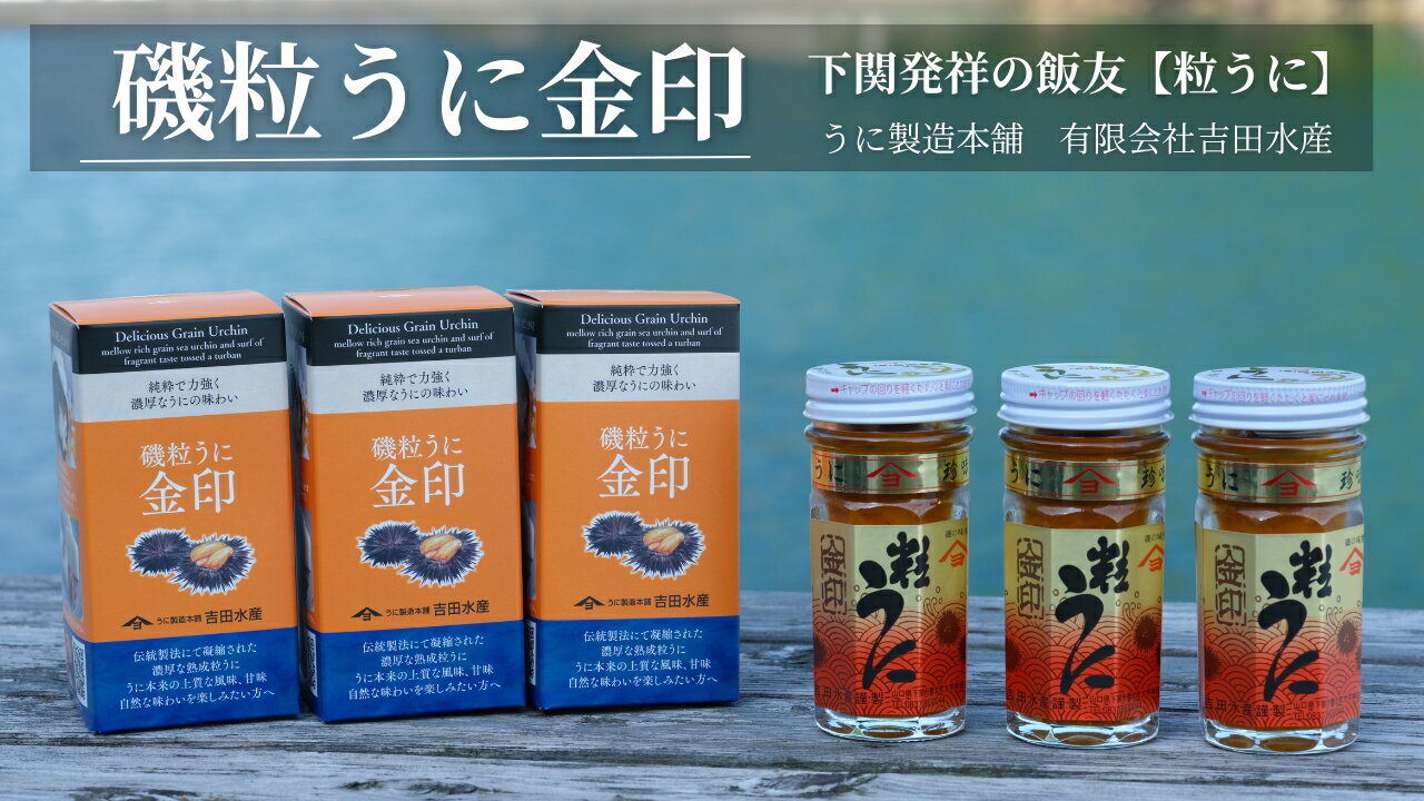 【ふるさと納税】 粒 うに 熟成 磯粒 ウニ 55g 3本 セット 常温 ギフト 贈答品 下関市 山口