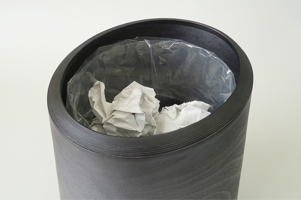 BUNACO ダストボックスtwist　IV　Mサイズ（ブラック） ごみばこ 木製家具 おしゃれ シンプル