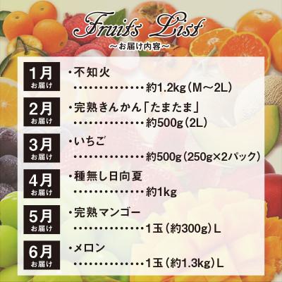 ふるさと納税 宮崎市 【発送月固定定期便】宮崎の旬なくだものをお届け!くだもの定期便全6回 |  | 01