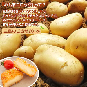 みしまコロッケ 80個 4個入り×20パック 電子レンジでお手軽「みしまコロッケ」 三島馬鈴薯 メークイン 100％使用 ご当地グルメ コロッケ お惣菜 おかず じゃがいも 冷凍食品 箱根西麓 揚げ物