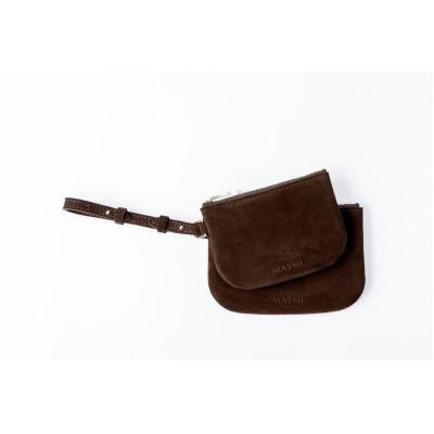ふるさと納税 豊岡市 豊岡財布 Round feel Pouch MESP12 カフェノワール