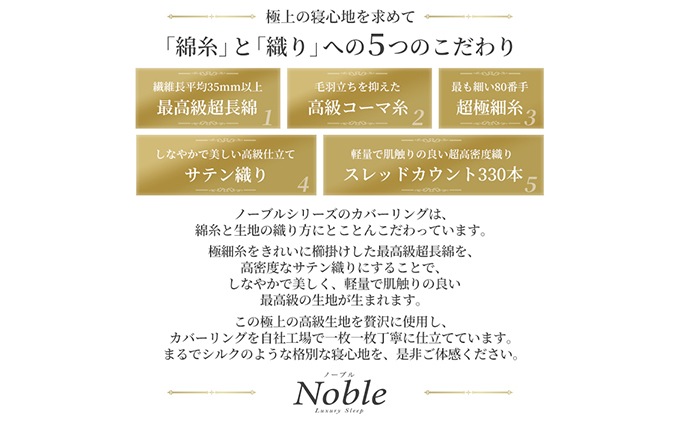 超長綿100％ シルクのような艶 ボックスシーツ ダブルサイズ ベージュ「ノーブル」【布団カバー】送】