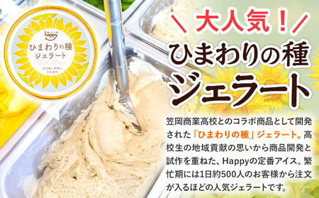 ひまわりの種ジェラート 30個セット 笠岡ジェラート工房ハッピーのカップアイス 《45日以内に出荷予定(土日祝除く)》ジェラート アイス アイスクリーム ミルク ヒマワリの種 デザート