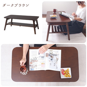 棚付き折れ脚テーブル Pinocchio(ピノッキオ) ライトグレー