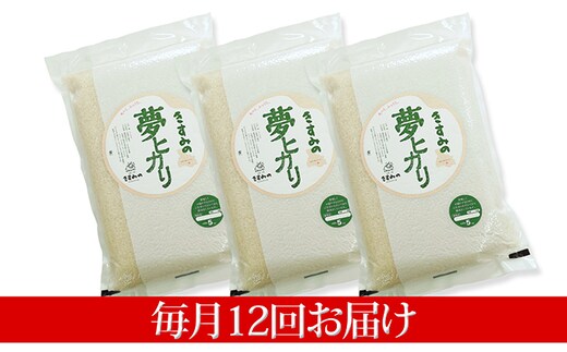 
										
										定期便 米 令和6年産 新米 きすみの夢ヒカリ(真空パック)15kg【毎月12回お届け】[ お米 おこめ コメ 白米 ]
									