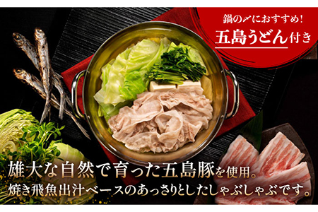 【全6回定期便】五島あご出汁しゃぶしゃぶセット 2〜3人前 五島市 / NEWパンドラ [PAD011] 豚肉 鍋 出汁 だし 五島うどん うどん 豚肉 鍋 出汁 だし 五島うどん うどん 豚肉 鍋 