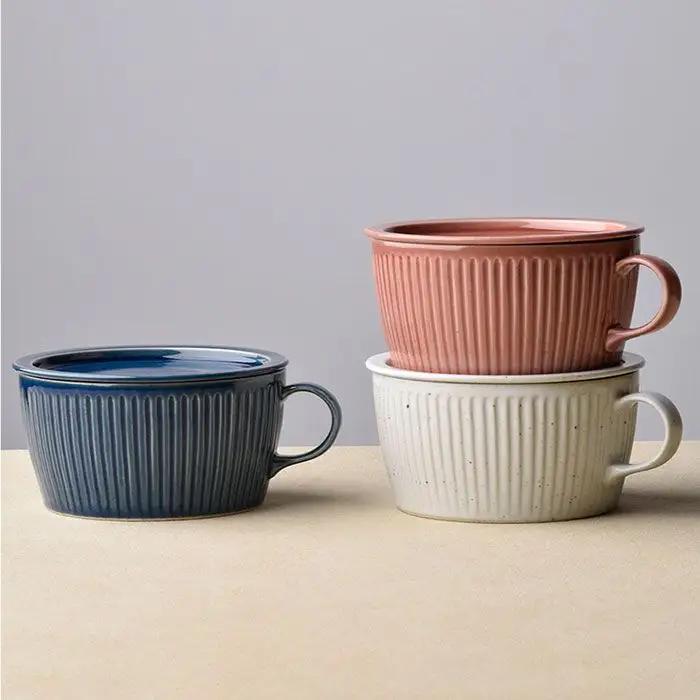 【ふるなびWEEK対象】【波佐見焼】【オーブン可】トリオカラー 蓋つき スープマグ スープカップ 小皿 3色セット 食器  スープマグ スープカップ マグカップ 皿 マグカップ 波佐見焼 【舘山堂】 