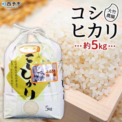 ふるさと納税 西予市 <令和8年産:大竹農園　「コシヒカリ」5kg>　米　コメ　ご飯　西予市　宇和