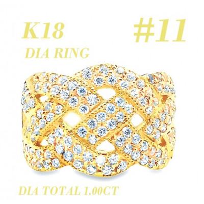 ふるさと納税 笛吹市 K18 DIA RING  1.0CT 1本 RAAT-20DI-Y #11