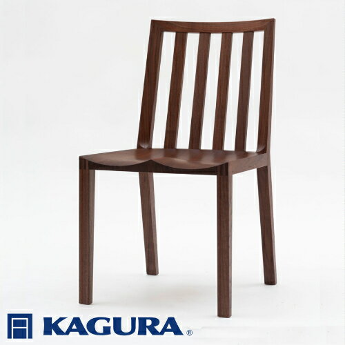 【ふるさと納税】家具蔵 KAGURA チェア ストライプウッドシート ウォールナット材 家具 椅子 イス 木材 無垢材 職人 手作業 天然木 高級木材 無添加 安全 ジャパニーズモダン 高級家具 熟練 無着色 おしゃれ 天然木無垢材 温もり シンプル 【（株）アイダ】 【ho0995】