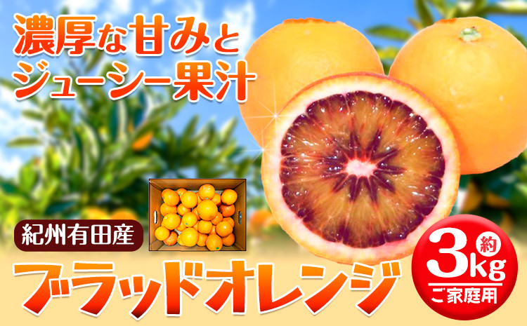 
                  ＜先行予約＞紀州有田産ブラッドオレンジ 約3kg 【ご家庭用】 魚鶴商店《2027年3月上旬-3月下旬頃出荷》 和歌山県 日高町 紀州有田産 オレンジ みかん ご家庭用
                