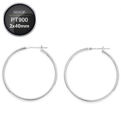 ふるさと納税 昭和町 プラチナ900　フープピアス　　　　　　　　太さ2.0mm ・直径40.0mm 120327
