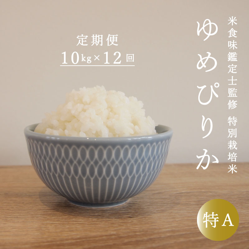 【ふるさと納税】※令和7年産先行受付※ ≪定期便12ヶ月≫ ゆめぴりか 特別栽培米 10kg×12回 減農薬 低農薬 特A米 特A 当麻町 北海道 こめ 米 精米 舟山農産 北海道産 北海道米 定期便 定期 送料無料 お取り寄せ