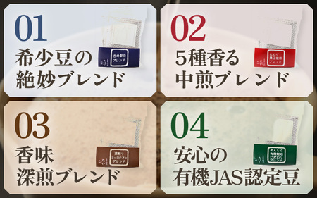 【お試し】贅沢セット！自家焙煎珈琲豆4種類ドリップ25袋（1袋たっぷり13g）/ 送料無料 コーヒー 人気 有名店 専門店 本格的 美味しいコーヒー ミル おすすめ 香り 色々な珈琲 お試し アイスコ