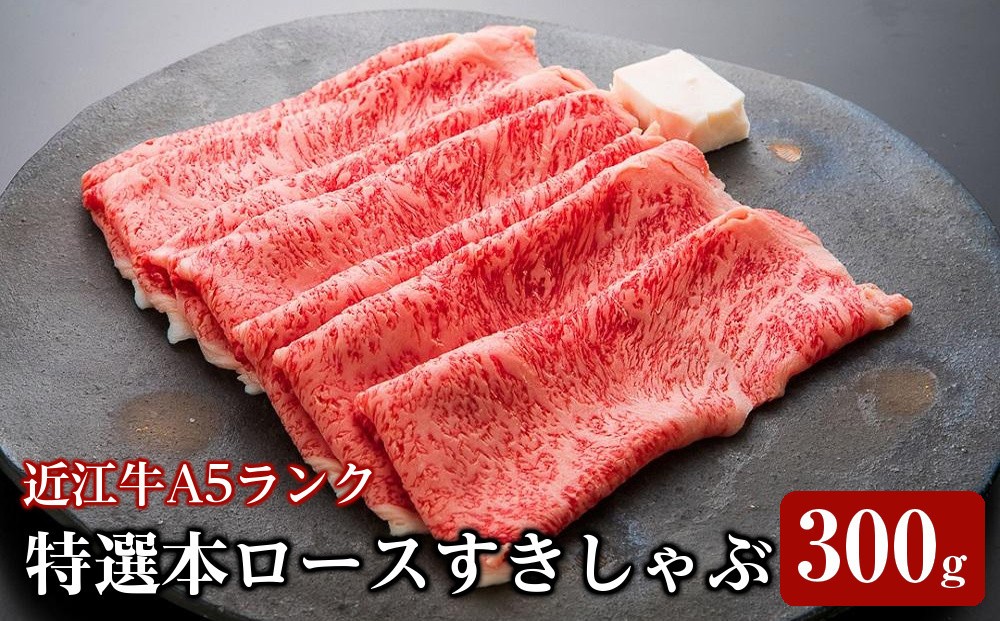
            特選本ロースすきしゃぶ300ｇ《近江牛A5ランクメス牛みのや精肉店》
          