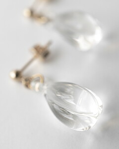 HARIO ピアス「ホーリィ」シリーズ［HAA-HL-P］_EB06｜耐熱 ガラス アクセサリー ハリオ ランプワークファクトリー 職人 繊細 フォーマル カジュアル きれいめ おしゃれ 20代 30