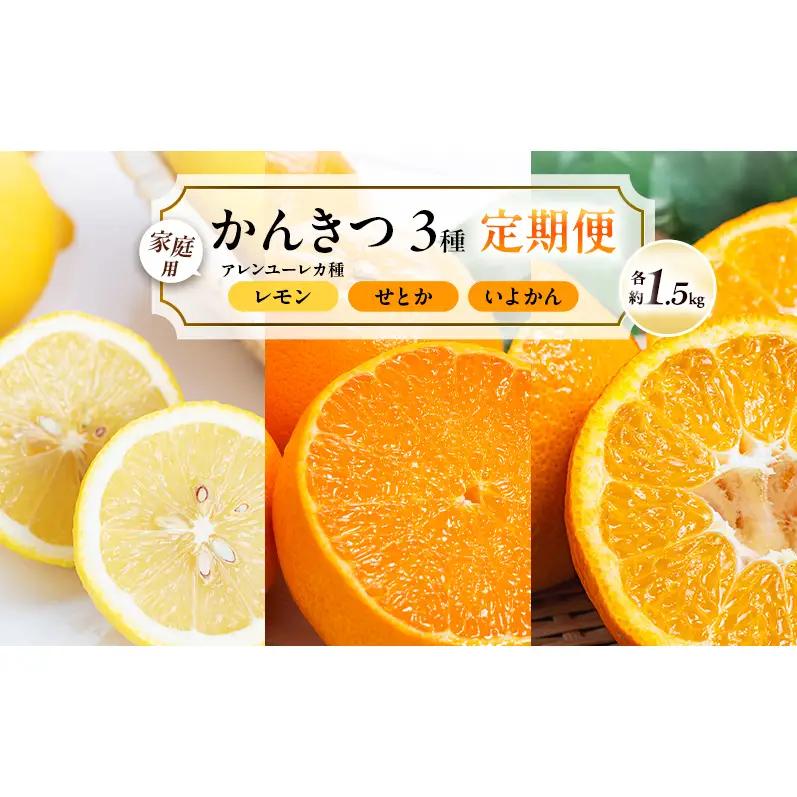 かんきつセット レモン せとか いよかん 愛媛県産 かんきつセット【各約1.5kg 3種】【定期便】