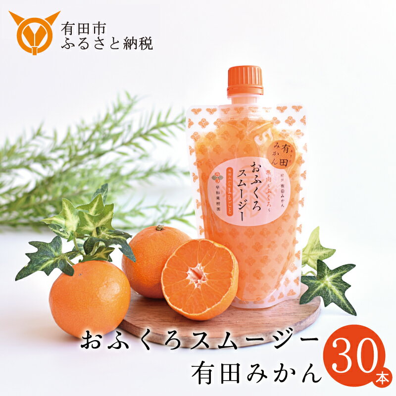 【ふるさと納税】【早和果樹園】おふくろスムージー有田みかん30本入 飲むタイプのみかんゼリー(A624-2) 有田みかんの飲むゼリー 飲むジュレ ゼリー飲料 パック パウチ フルーツ スイーツ シャーベットにも 和歌山県 有田市