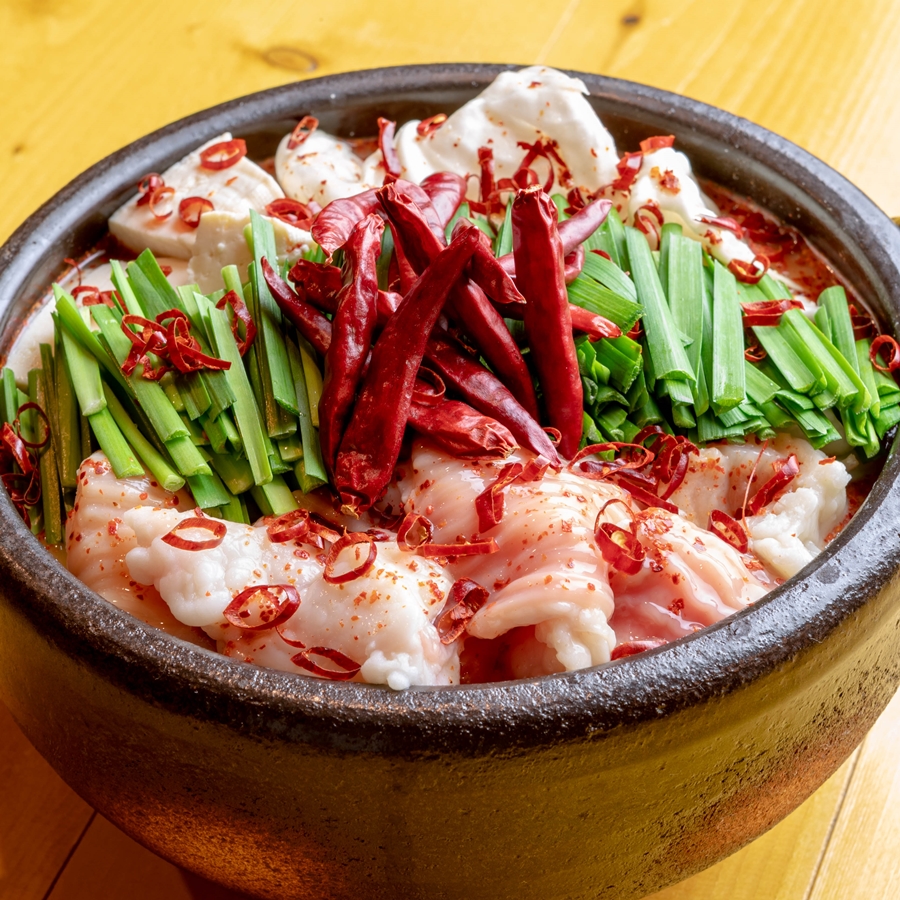 ＜幸福亭＞「京もつ鍋」セット（辛白味噌味）2人前ｘ4回分