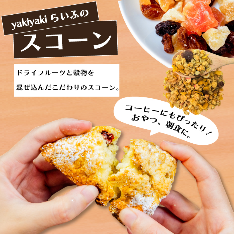 ドライフルーツと穀物のスコーン15個 スイーツ ご褒美 デザート ドライフルーツ スコーン お菓子 洋菓子 焼き菓子 高知県 須崎市 【らいふ】