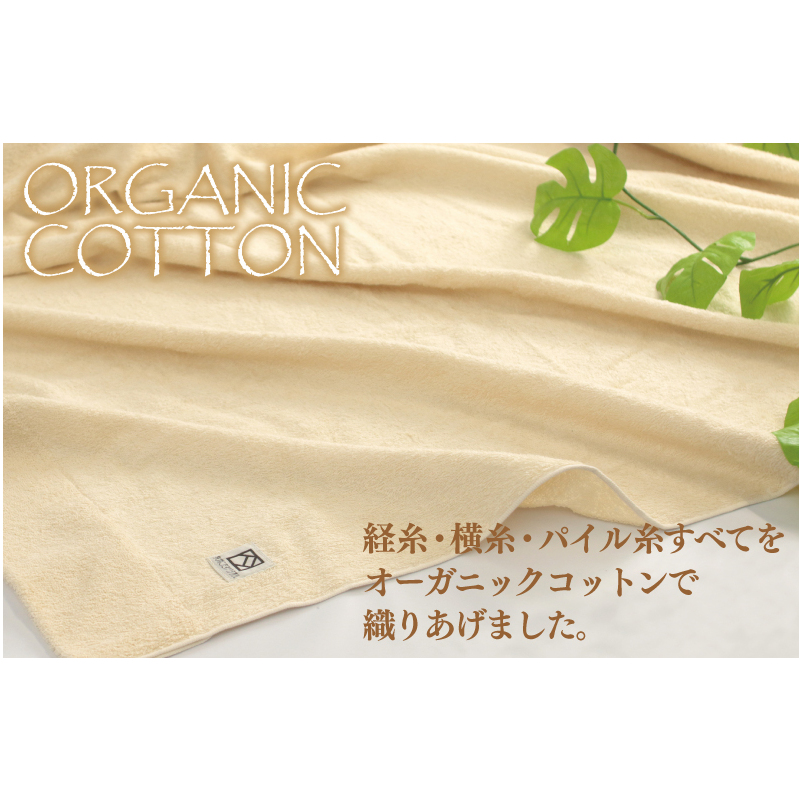 オーガニックコットン タオルケット（140cm×200cm）泉州こだわりタオル認定商品 030D001