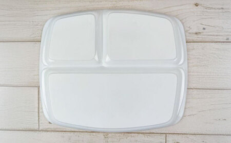 ランチプレート クレスタ 美濃焼 白1枚 取っ手付き 小田陶器【1363362】